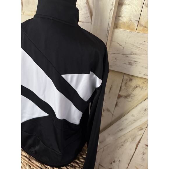 Reebok Tricot Women’s Track Jack Logo Full Zip Back Color Block B&W Size 2XL - Picture 6 of 10